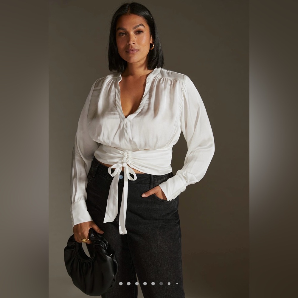 Anthropologie Tie Waist Blouse - Size 2x